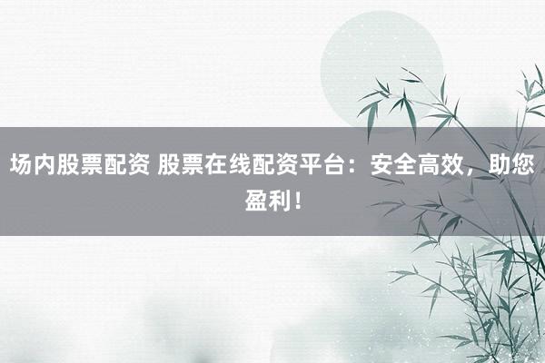 场内股票配资 股票在线配资平台：安全高效，助您盈利！