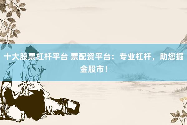 十大股票杠杆平台 票配资平台：专业杠杆，助您掘金股市！