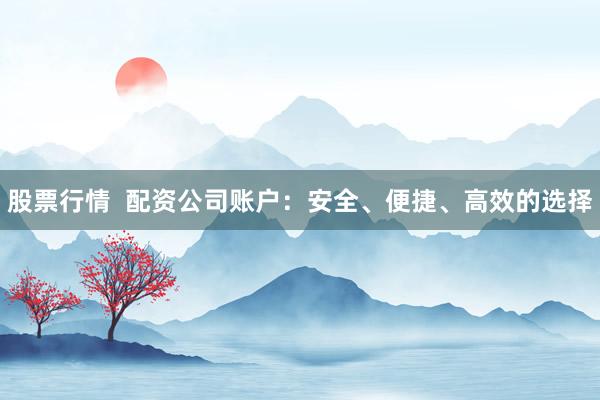股票行情  配资公司账户：安全、便捷、高效的选择