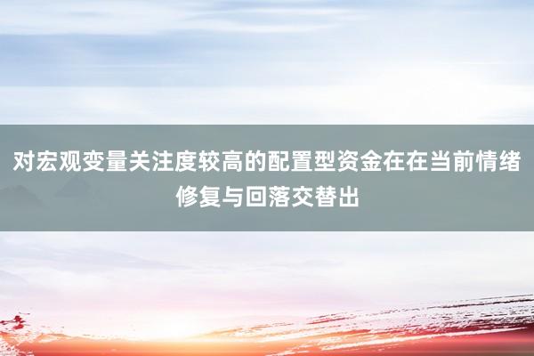 对宏观变量关注度较高的配置型资金在在当前情绪修复与回落交替出