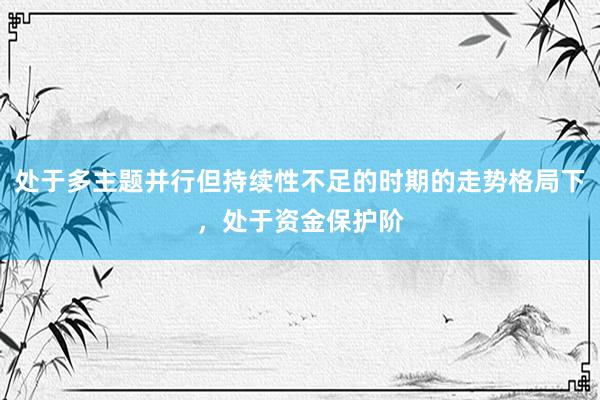 处于多主题并行但持续性不足的时期的走势格局下，处于资金保护阶
